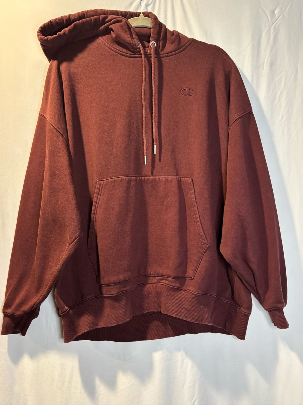 Champion Men's‎ Crewneck Hoodie - Rust Brown